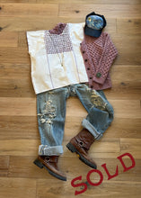 Load image into Gallery viewer, vintage huipil blouse - purple bucks and birdies!