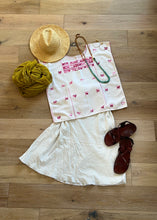 Load image into Gallery viewer, vintage huipil blouse - pink pups!