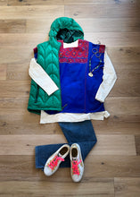 Load image into Gallery viewer, vintage mid-weight huipil blouse - royal blue