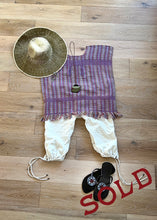 Load image into Gallery viewer, vintage loomed huipil blouse - purple/earthy pastels