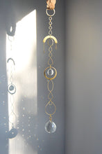 Load image into Gallery viewer, droplets; 17" modern brass rainbow catcher