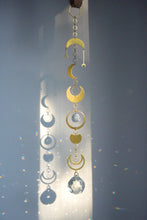 Load image into Gallery viewer, our moon; 17" modern brass rainbow catcher