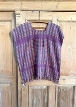 Load image into Gallery viewer, vintage loomed huipil blouse - purple/earthy pastels
