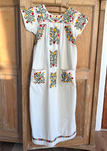 Load image into Gallery viewer, RARE Mexican embroidered dress - a vintage classic with a twist