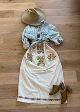 Load image into Gallery viewer, RARE Mexican embroidered dress - a vintage classic with a twist
