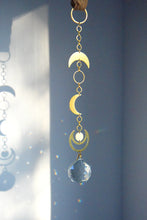 Load image into Gallery viewer, our moon; 12" modern brass rainbow catcher
