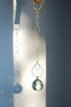 Load image into Gallery viewer, droplets; 12" modern brass rainbow catcher
