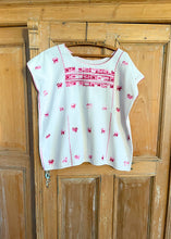 Load image into Gallery viewer, vintage huipil blouse - pink pups!

