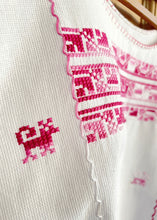 Load image into Gallery viewer, vintage huipil blouse - pink pups!
