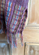 Load image into Gallery viewer, vintage loomed huipil blouse - purple/earthy pastels
